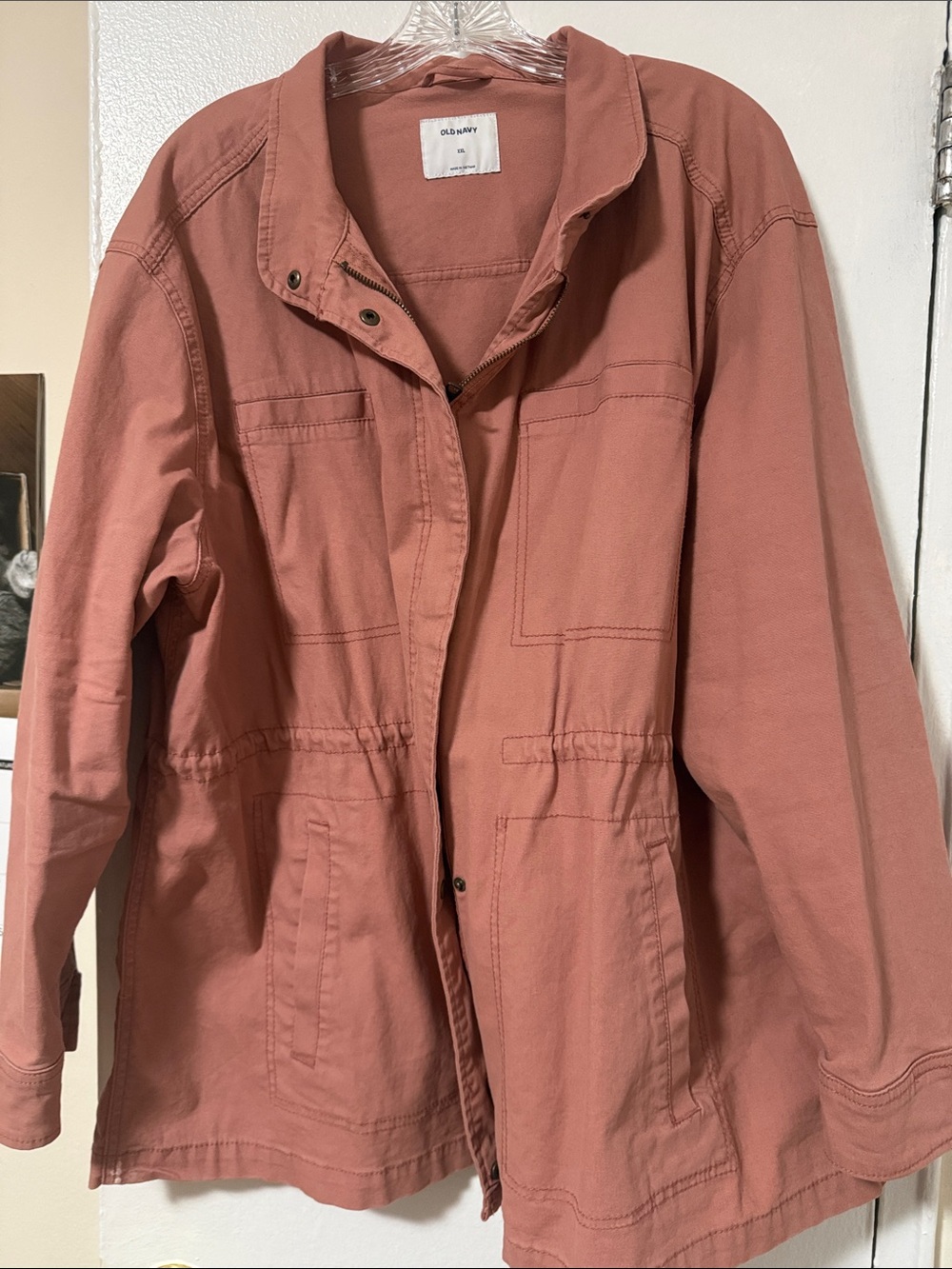 Old Navy Rose Utility Jacket with Drawstring Waist